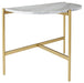 Wynora - White / Gold - Chair Side End Table Cleveland Home Outlet (OH) - Furniture Store in Middleburg Heights Serving Cleveland, Strongsville, and Online