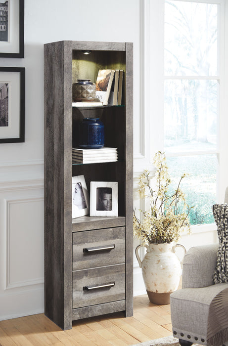 Wynnlow - Gray Dark - Pier - Two Drawers & Two Shelves
