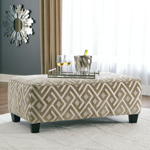 Dovemont - Putty - Oversized Accent Ottoman Cleveland Home Outlet (OH) - Furniture Store in Middleburg Heights Serving Cleveland, Strongsville, and Online