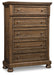 Flynnter - Medium Brown - Five Drawer Chest Cleveland Home Outlet (OH) - Furniture Store in Middleburg Heights Serving Cleveland, Strongsville, and Online