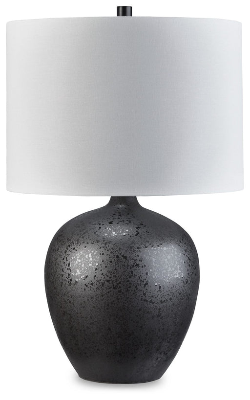 Ladstow - Black - Ceramic Table Lamp Cleveland Home Outlet (OH) - Furniture Store in Middleburg Heights Serving Cleveland, Strongsville, and Online