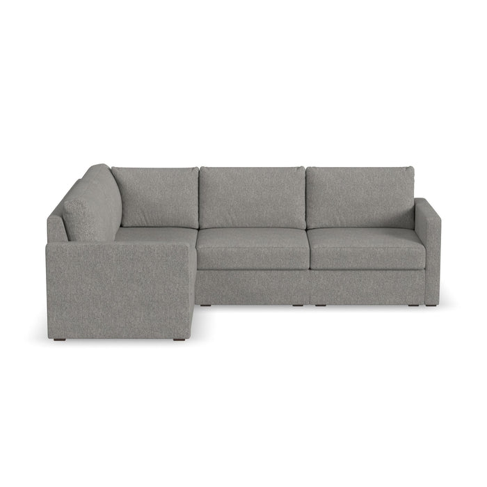 Flex - 4-Seat Sectional with Standard Arm - Dark Gray
