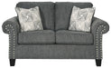 Agleno - Charcoal - Loveseat Cleveland Home Outlet (OH) - Furniture Store in Middleburg Heights Serving Cleveland, Strongsville, and Online