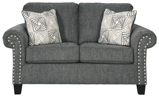 Agleno - Charcoal - Loveseat Cleveland Home Outlet (OH) - Furniture Store in Middleburg Heights Serving Cleveland, Strongsville, and Online
