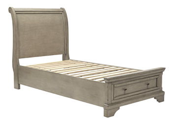 Lettner - Light Gray - Twin Sleigh Headboard Cleveland Home Outlet (OH) - Furniture Store in Middleburg Heights Serving Cleveland, Strongsville, and Online