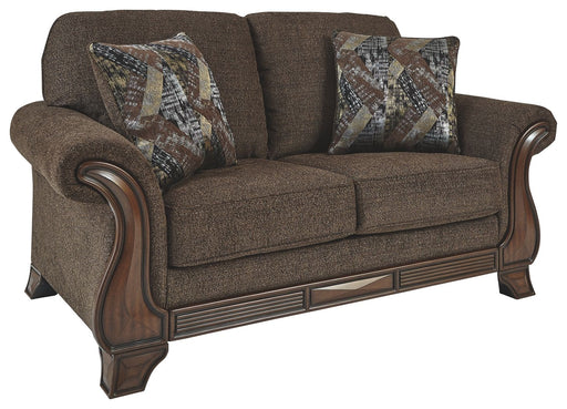 Miltonwood - Teak - Loveseat Cleveland Home Outlet (OH) - Furniture Store in Middleburg Heights Serving Cleveland, Strongsville, and Online