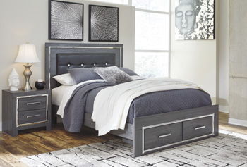 Lodanna - Gray - Queen/King Platform Rails Cleveland Home Outlet (OH) - Furniture Store in Middleburg Heights Serving Cleveland, Strongsville, and Online