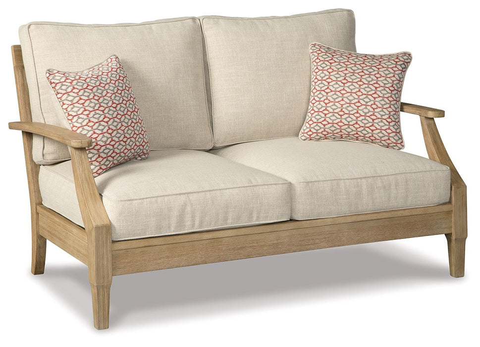 Clare - Beige - Loveseat W/Cushion Cleveland Home Outlet (OH) - Furniture Store in Middleburg Heights Serving Cleveland, Strongsville, and Online