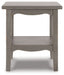 Charina - Antique Gray - Square End Table Cleveland Home Outlet (OH) - Furniture Store in Middleburg Heights Serving Cleveland, Strongsville, and Online