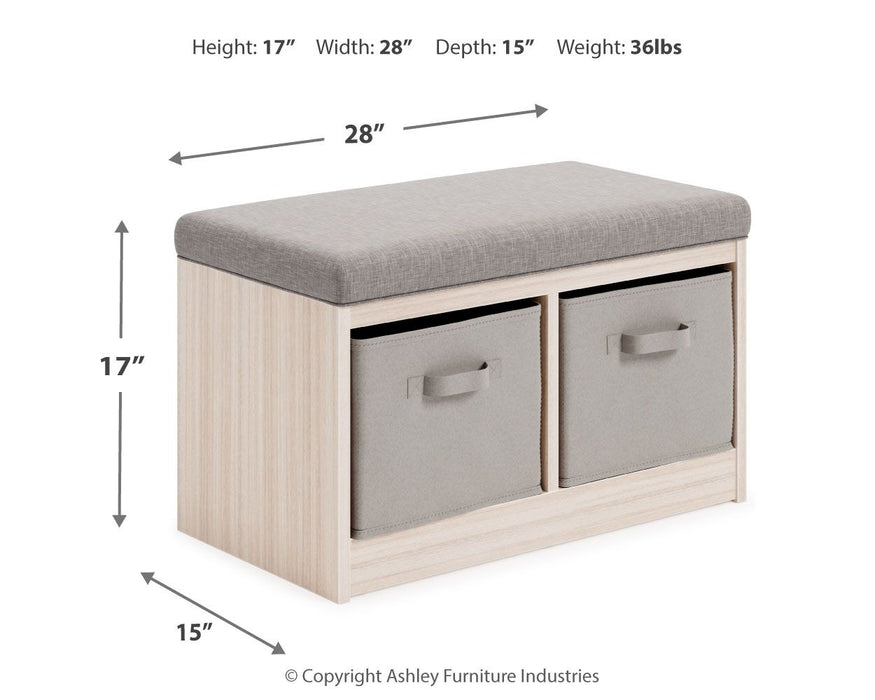 Blariden - Gray / Natural - Storage Bench Cleveland Home Outlet (OH) - Furniture Store in Middleburg Heights Serving Cleveland, Strongsville, and Online