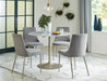 Barchoni - White / Gray - 5 Pc. - Dining Room Table, 4 Side Chairs Cleveland Home Outlet (OH) - Furniture Store in Middleburg Heights Serving Cleveland, Strongsville, and Online