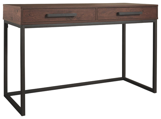 Horatio - Warm Brown / Gunmetal - Home Office Small Desk Cleveland Home Outlet (OH) - Furniture Store in Middleburg Heights Serving Cleveland, Strongsville, and Online
