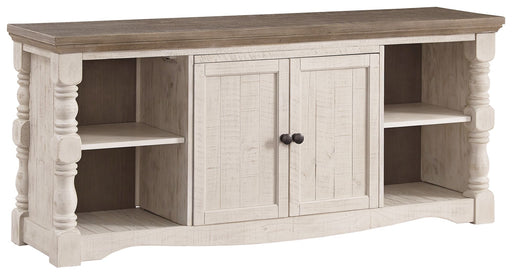 Havalance - Brown / Beige - Extra Large TV Stand - 2 Doors Cleveland Home Outlet (OH) - Furniture Store in Middleburg Heights Serving Cleveland, Strongsville, and Online