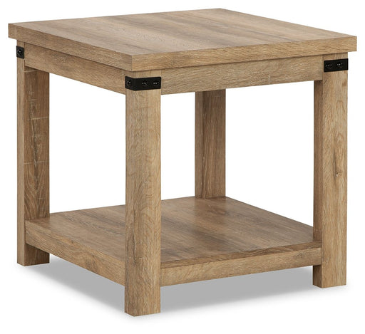 Calaboro - Light Brown - Square End Table Cleveland Home Outlet (OH) - Furniture Store in Middleburg Heights Serving Cleveland, Strongsville, and Online
