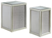 Traleena - Silver Finish - Nesting End Tables (Set of 2) Cleveland Home Outlet (OH) - Furniture Store in Middleburg Heights Serving Cleveland, Strongsville, and Online
