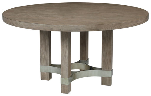 Chrestner - Gray - Round Dining Room Table Cleveland Home Outlet (OH) - Furniture Store in Middleburg Heights Serving Cleveland, Strongsville, and Online