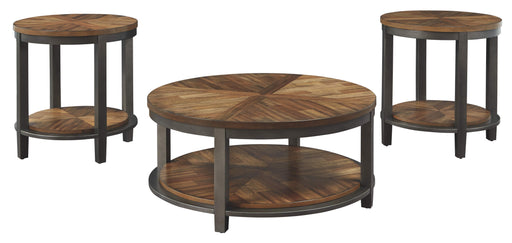 Roybeck - Light Brown / Bronze - Occasional Table Set (Set of 3) Cleveland Home Outlet (OH) - Furniture Store in Middleburg Heights Serving Cleveland, Strongsville, and Online