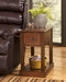 Breegin - Brown - Chair Side End Table - Removable Tray Cleveland Home Outlet (OH) - Furniture Store in Middleburg Heights Serving Cleveland, Strongsville, and Online
