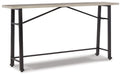 Karisslyn - Whitewash / Black - Long Counter Table Cleveland Home Outlet (OH) - Furniture Store in Middleburg Heights Serving Cleveland, Strongsville, and Online