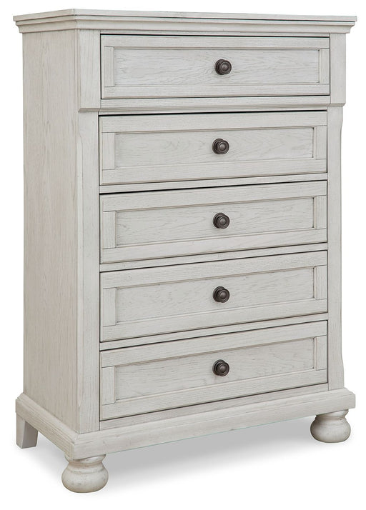Robbinsdale - Antique White - Five Drawer Chest - Youth Cleveland Home Outlet (OH) - Furniture Store in Middleburg Heights Serving Cleveland, Strongsville, and Online