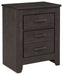 Brinxton - Charcoal - Two Drawer Night Stand Cleveland Home Outlet (OH) - Furniture Store in Middleburg Heights Serving Cleveland, Strongsville, and Online