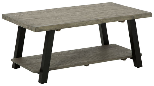 Brennegan - Gray / Black - Rectangular Cocktail Table Cleveland Home Outlet (OH) - Furniture Store in Middleburg Heights Serving Cleveland, Strongsville, and Online