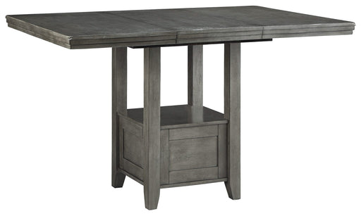 Hallanden - Gray - Rect Drm Counter Ext Table Cleveland Home Outlet (OH) - Furniture Store in Middleburg Heights Serving Cleveland, Strongsville, and Online
