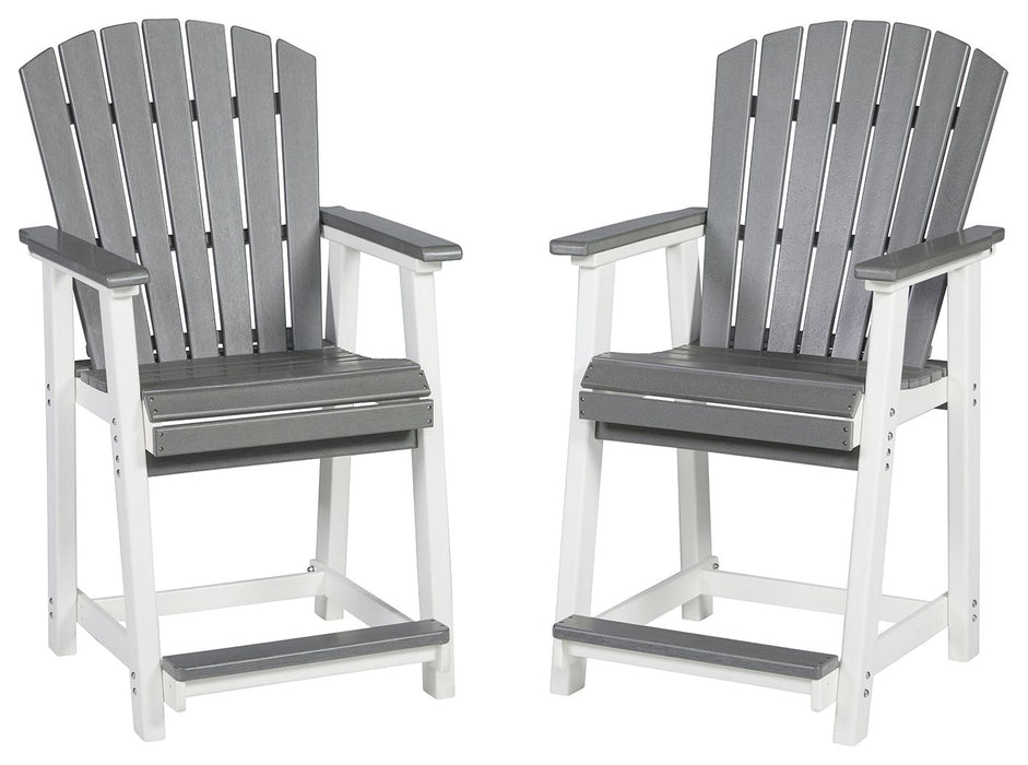 Transville - Gray / White - Barstool (Set of 2) Cleveland Home Outlet (OH) - Furniture Store in Middleburg Heights Serving Cleveland, Strongsville, and Online