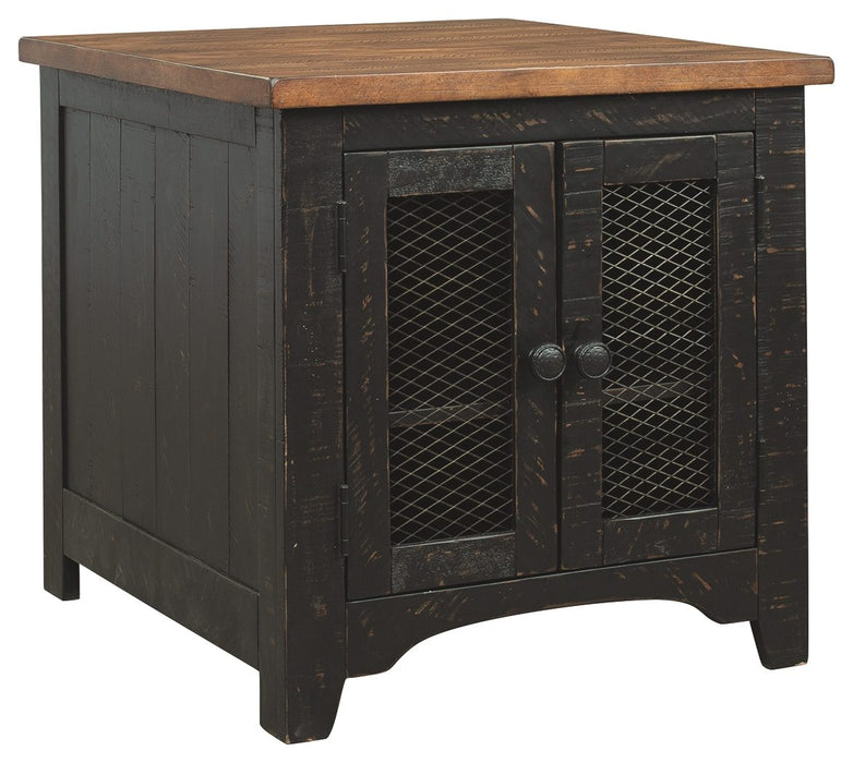 Valebeck - Black / Brown - Rectangular End Table Cleveland Home Outlet (OH) - Furniture Store in Middleburg Heights Serving Cleveland, Strongsville, and Online