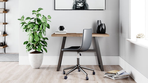 Arlenbry - Gray - 2 Pc. - Home Office Small Desk, Swivel Desk Chair Cleveland Home Outlet (OH) - Furniture Store in Middleburg Heights Serving Cleveland, Strongsville, and Online