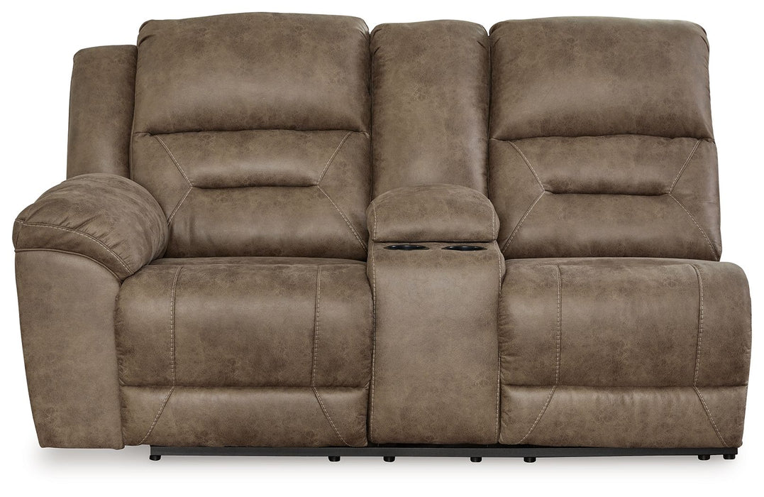Ravenel - Fossil - Laf Dbl Power Reclining Loveseat With Console