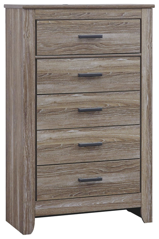 Zelen - Warm Gray - Five Drawer Chest Cleveland Home Outlet (OH) - Furniture Store in Middleburg Heights Serving Cleveland, Strongsville, and Online