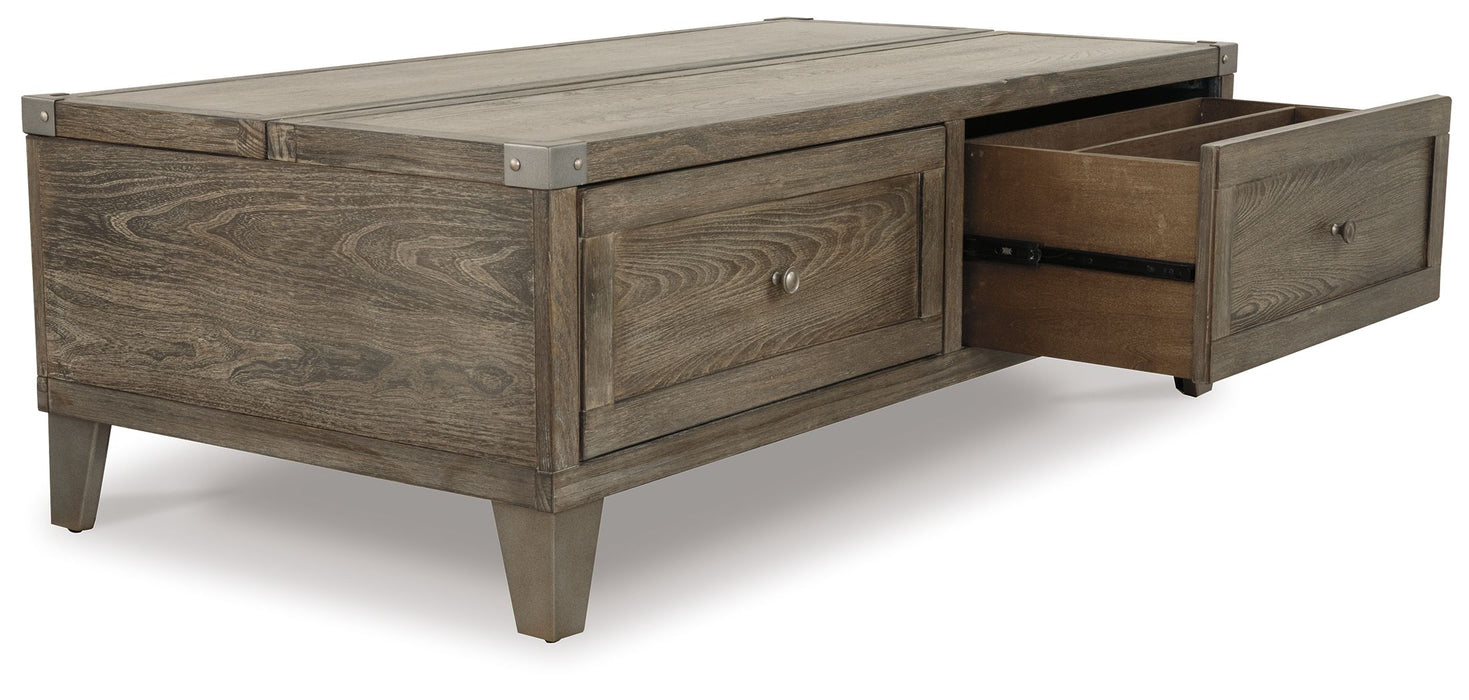 Chazney - Rustic Brown - Lift Top Cocktail Table Cleveland Home Outlet (OH) - Furniture Store in Middleburg Heights Serving Cleveland, Strongsville, and Online