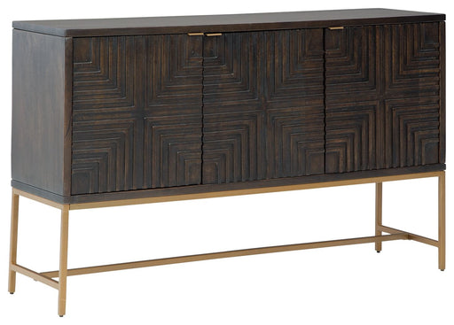 Elinmore - Brown / Gold Finish - Accent Cabinet Cleveland Home Outlet (OH) - Furniture Store in Middleburg Heights Serving Cleveland, Strongsville, and Online
