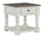 Havalance - White / Gray - Square End Table Cleveland Home Outlet (OH) - Furniture Store in Middleburg Heights Serving Cleveland, Strongsville, and Online