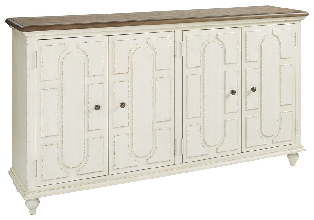 Roranville - Antique White - Accent Cabinet Cleveland Home Outlet (OH) - Furniture Store in Middleburg Heights Serving Cleveland, Strongsville, and Online
