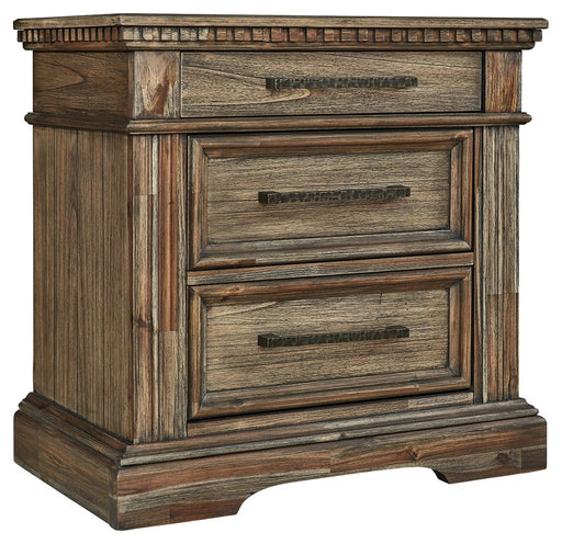 Markenburg - Brown - Three Drawer Night Stand Cleveland Home Outlet (OH) - Furniture Store in Middleburg Heights Serving Cleveland, Strongsville, and Online