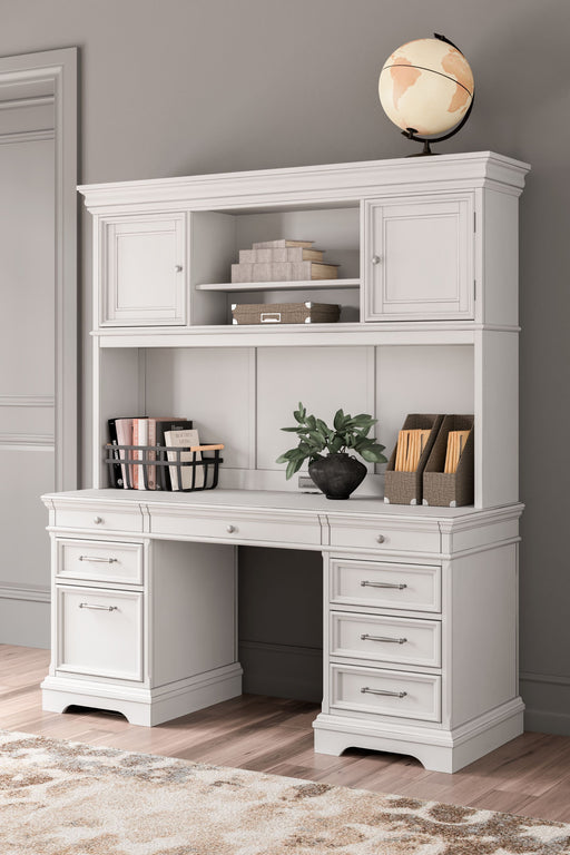 Kanwyn - Whitewash - Credenza With Hutch Cleveland Home Outlet (OH) - Furniture Store in Middleburg Heights Serving Cleveland, Strongsville, and Online