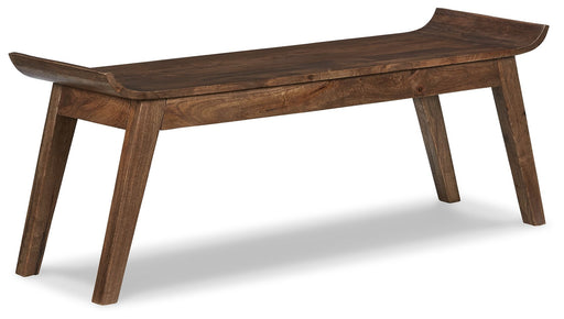 Tamish - Medium Brown - Accent Bench Cleveland Home Outlet (OH) - Furniture Store in Middleburg Heights Serving Cleveland, Strongsville, and Online
