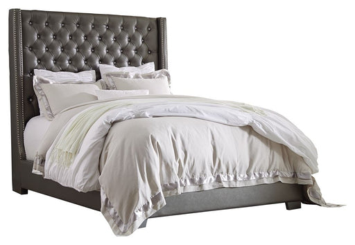 Coralayne - Gray - King/Cal King Uph Headboard Cleveland Home Outlet (OH) - Furniture Store in Middleburg Heights Serving Cleveland, Strongsville, and Online