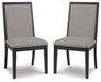 Foyland - Light Gray / Black - Dining Uph Side Chair (Set of 2) Cleveland Home Outlet (OH) - Furniture Store in Middleburg Heights Serving Cleveland, Strongsville, and Online