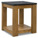 Quentina - Light Brown / Black - Rectangular End Table Cleveland Home Outlet (OH) - Furniture Store in Middleburg Heights Serving Cleveland, Strongsville, and Online