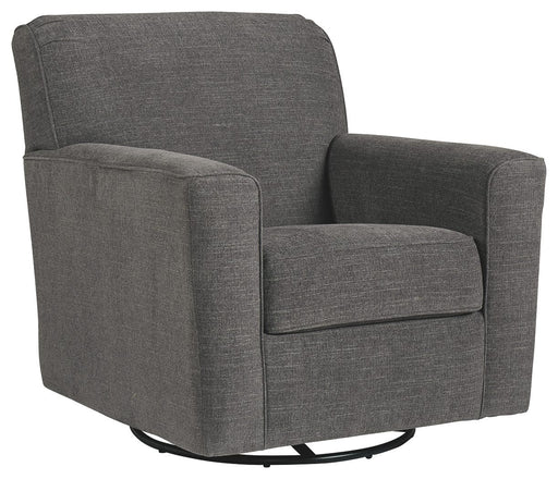 Alcona - Charcoal - Swivel Glider Accent Chair Cleveland Home Outlet (OH) - Furniture Store in Middleburg Heights Serving Cleveland, Strongsville, and Online