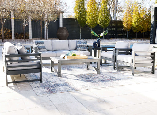 Amora - Charcoal Gray - 6 Pc. - Lounge Set Cleveland Home Outlet (OH) - Furniture Store in Middleburg Heights Serving Cleveland, Strongsville, and Online