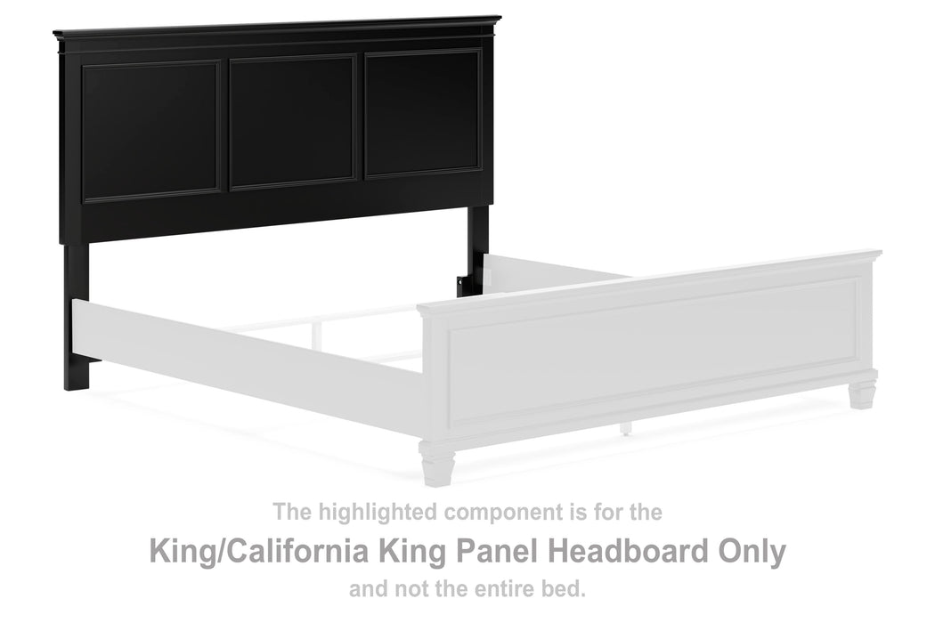 Lanolee - Black - King/Cal King Panel Headboard