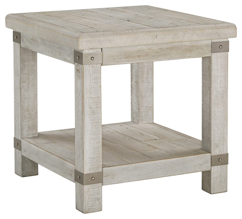 Carynhurst - White Wash Gray - Rectangular End Table Cleveland Home Outlet (OH) - Furniture Store in Middleburg Heights Serving Cleveland, Strongsville, and Online
