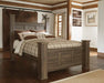 Juararo - Dark Brown - Queen Poster Headboard Cleveland Home Outlet (OH) - Furniture Store in Middleburg Heights Serving Cleveland, Strongsville, and Online