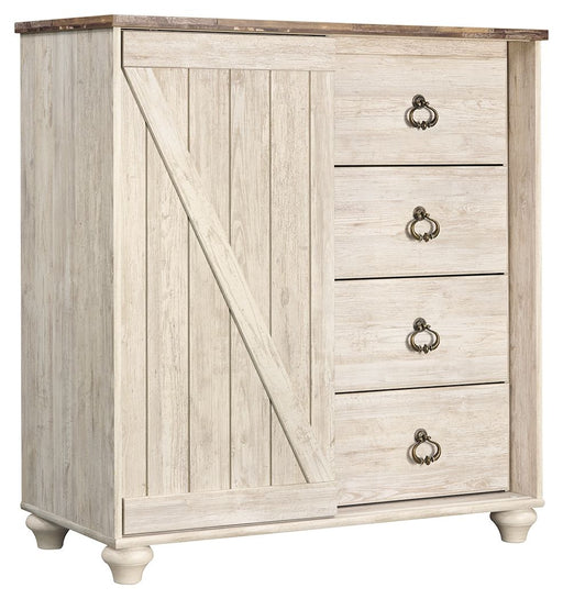 Willowton - Whitewash - Dressing Chest Cleveland Home Outlet (OH) - Furniture Store in Middleburg Heights Serving Cleveland, Strongsville, and Online
