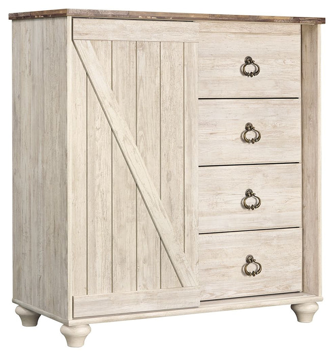 Willowton - Whitewash - Dressing Chest Cleveland Home Outlet (OH) - Furniture Store in Middleburg Heights Serving Cleveland, Strongsville, and Online