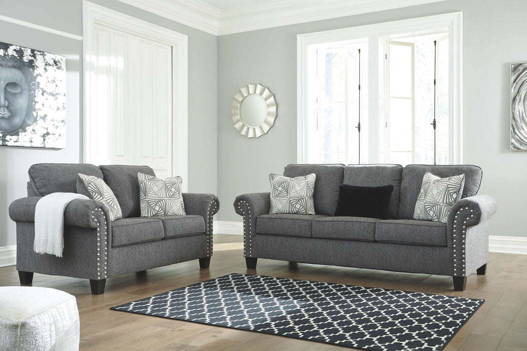 Agleno - Charcoal - 2 Pc. - Sofa, Loveseat Cleveland Home Outlet (OH) - Furniture Store in Middleburg Heights Serving Cleveland, Strongsville, and Online